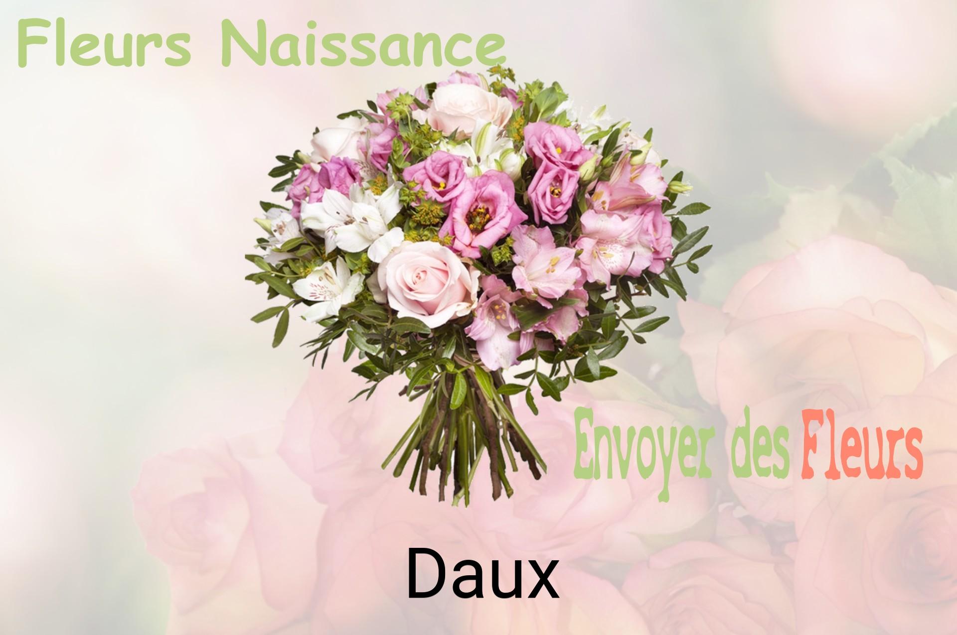 Bouquet de fleurs de naissance livré à Daux
